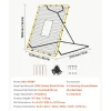 VEVOR Baseball Softball Rebounder Net 4 x 4.5 ft Pitch Back Trainer Target, 4 Adjustable Angles with Strike Zone, Steel Frame, Bounce Back Net for Pitching & Fielding Training, Return Practice