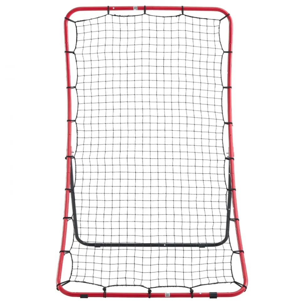 VEVOR Baseball Softball Rebounder Net 4 x 5.5 ft Pitch Back Trainer, 5 Adjustable Angles, Heavy-duty Steel Frame, All Angle Bounce Back Net for Pitching & Fielding Training Aid, Return Practice