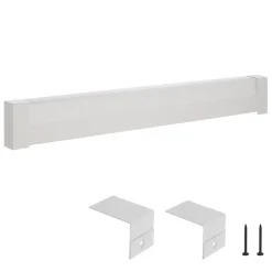 VEVOR Baseboard Heater Covers, Basic Series 5 ft Standard Electric Heating Unit Front Cover for Home Improvement, Heavy-duty Steel, Easy Installation for Bedroom Replacing Old Cover, White