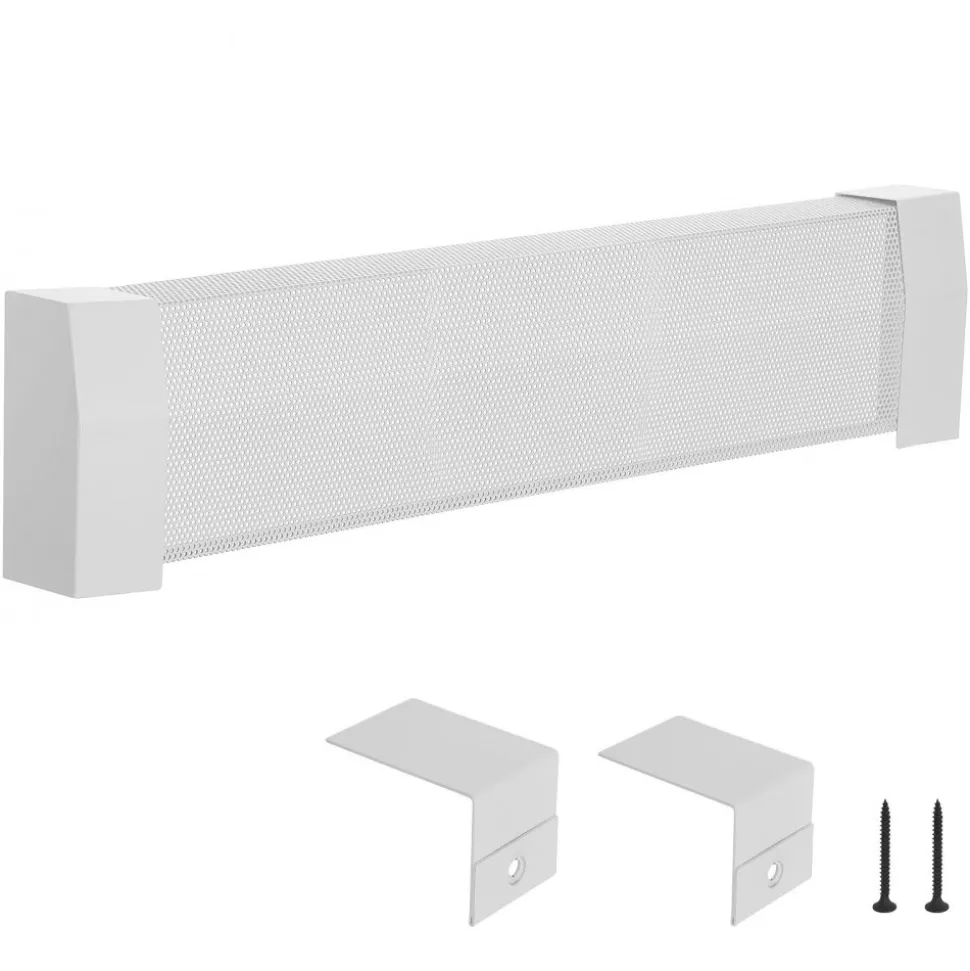 VEVOR Baseboard Heater Covers, Premium Series 3 ft Standard Electric Heating Unit Front Cover for Home Improvement, Heavy-duty Steel, Easy Installation for Bedroom Replacing Old Cover, White