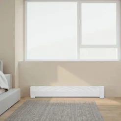 VEVOR Baseboard Heater Covers, Basic Series 6 ft Standard Electric Heating Unit Front Cover for Home Improvement, Heavy-duty Steel, Easy Installation for Bedroom Replacing Old Cover, White