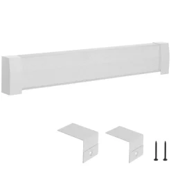 VEVOR Baseboard Heater Covers, Premium Series 4 ft Standard Electric Heating Unit Front Cover for Home Improvement, Heavy-duty Steel, Easy Installation for Bedroom Replacing Old Cover, White
