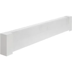 VEVOR Baseboard Heater Covers, Basic Series 4 ft Standard Electric Heating Unit Front Cover for Home Improvement, Heavy-duty Steel, Easy Installation for Bedroom Replacing Old Cover, White