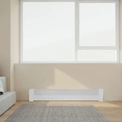 VEVOR Baseboard Heater Covers, Basic Series 4 ft Standard Electric Heating Unit Front Cover for Home Improvement, Heavy-duty Steel, Easy Installation for Bedroom Replacing Old Cover, White
