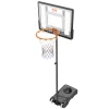 VEVOR Basketball Hoop, 5-7 ft Adjustable Height Portable Backboard System, 32 inch Basketball Hoop & Goal, Kids & Adults Basketball Set with Wheels, Stand, and Fillable Base, for Outdoor/Indoor