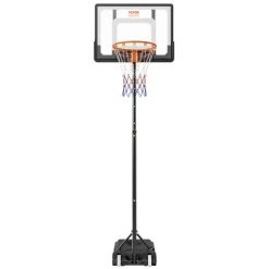 VEVOR Basketball Hoop, 5-7 ft Adjustable Height Portable Backboard System, 32 inch Basketball Hoop & Goal, Kids & Adults Basketball Set with Wheels, Stand, and Fillable Base, for Outdoor/Indoor