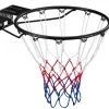 VEVOR Basketball Rim, Wall Door Mounted Basketball Hoop, Heavy Duty Q235 Basketball Flex Rim Goal Replacement with Net and Double Spring, Standard 18" Indoor Outdoor Hanging Hoop for Kids Adults