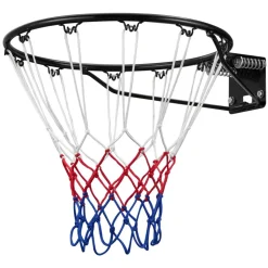 VEVOR Basketball Rim, Wall Door Mounted Basketball Hoop, Heavy Duty Q235 Basketball Flex Rim Goal Replacement with Net and Double Spring, Standard 18