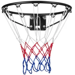 VEVOR Basketball Rim, Wall Door Mounted Basketball Hoop, Heavy Duty Q235 Basketball Flex Rim Goal Replacement with Net and Double Spring, Standard 18