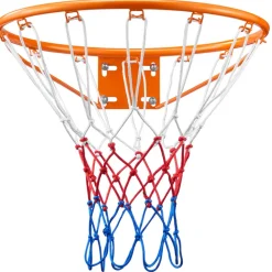 VEVOR Basketball Rim, Wall Door Mounted Basketball Hoop, Heavy Duty Q235 Basketball Flex Rim Goal Replacement with Net, Standard 18