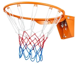 VEVOR Basketball Rim, Wall Door Mounted Basketball Hoop, Heavy Duty Q235 Basketball Flex Rim Goal Replacement with Net, Standard 18