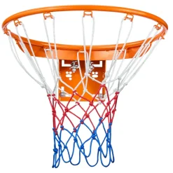VEVOR Basketball Rim, Wall Door Mounted Basketball Hoop, Heavy Duty Q235 Basketball Flex Rim Goal Replacement with Net, Standard 18