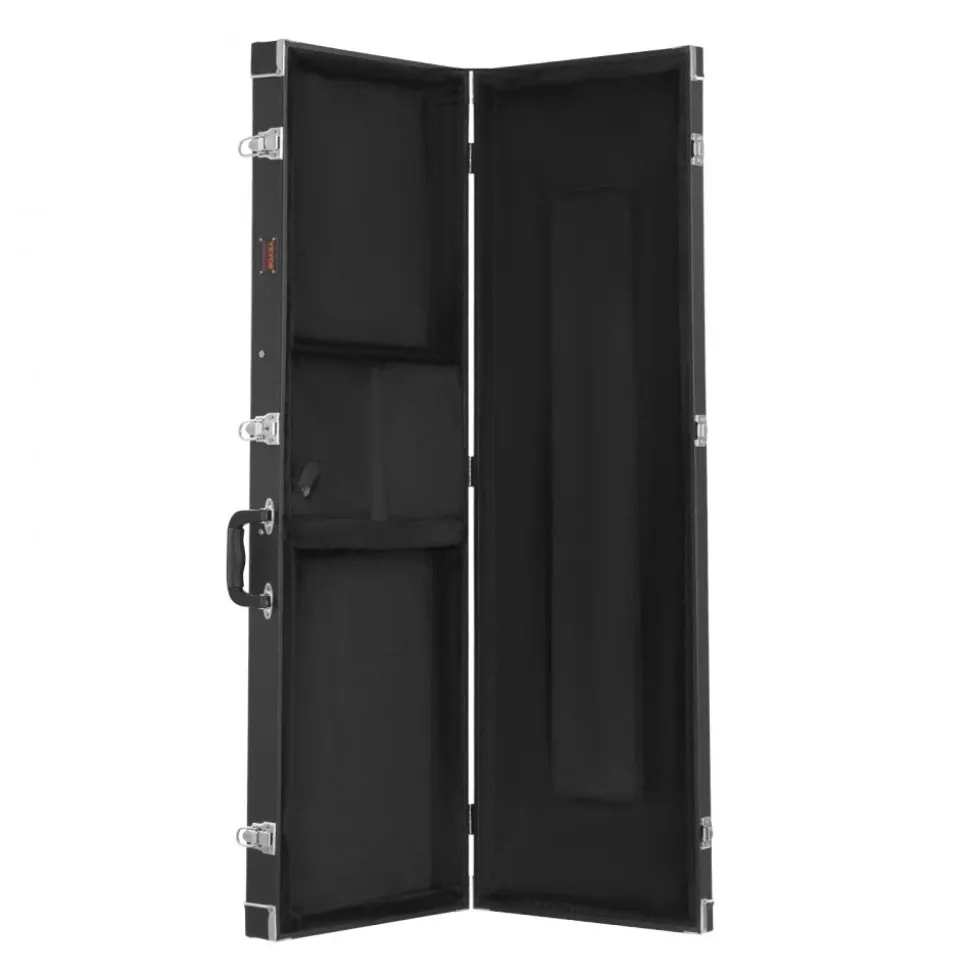 VEVOR Bass Guitar Hard Case, 48.03 in Rectangular Guitar Hard Case, With Lock Latch Keys Handle, PVC Padding Soft Lining Water-Resistant Hard Shell Guitar Cases, for 39-46.5 in Bass Guitars, Black