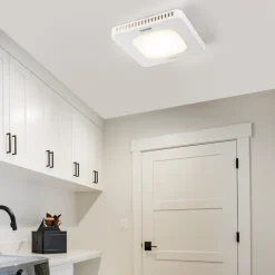 VEVOR Bathroom Exhaust Fan, 80 CFM Bathroom Vent, Low-Noise, Premium Motor Ceiling Fan, Standard 4-inch Duct Interface for Laundry Room, Storage Room, Home Ventilation, White