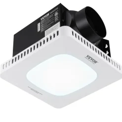 VEVOR Bathroom Exhaust Fan, 80 CFM Bathroom Vent, Low-Noise, Premium Motor Ceiling Fan, Standard 4-inch Duct Interface for Laundry Room, Storage Room, Home Ventilation, White