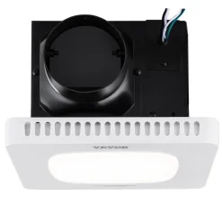 VEVOR Bathroom Exhaust Fan, 80 CFM Bathroom Vent, Low-Noise, Premium Motor Ceiling Fan, Standard 4-inch Duct Interface for Laundry Room, Storage Room, Home Ventilation, White