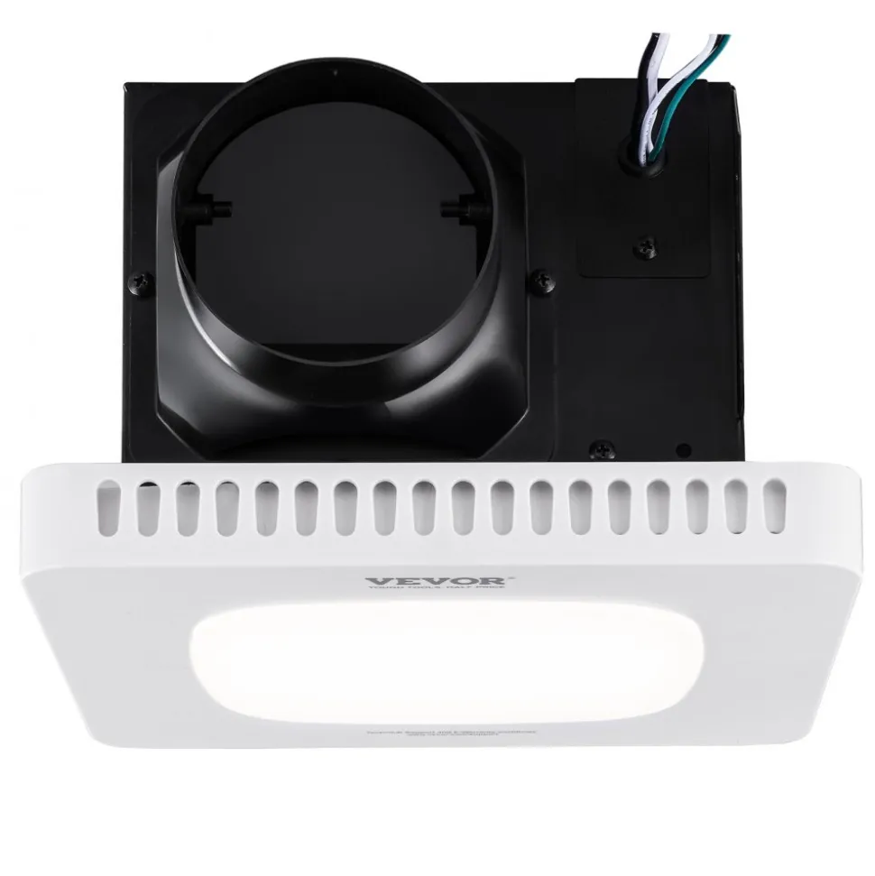 VEVOR Bathroom Exhaust Fan, 80 CFM Bathroom Vent, Low-Noise, Premium Motor Ceiling Fan, Standard 4-inch Duct Interface for Laundry Room, Storage Room, Home Ventilation, White