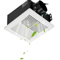 VEVOR Bathroom Exhaust Fan, 50-80-110 CFM Bathroom Vent, Low-Noise, Premium Motor Ceiling Fan, Standard 4-inch Duct Interface for Laundry Room, Storage Room, Home Ventilation, White