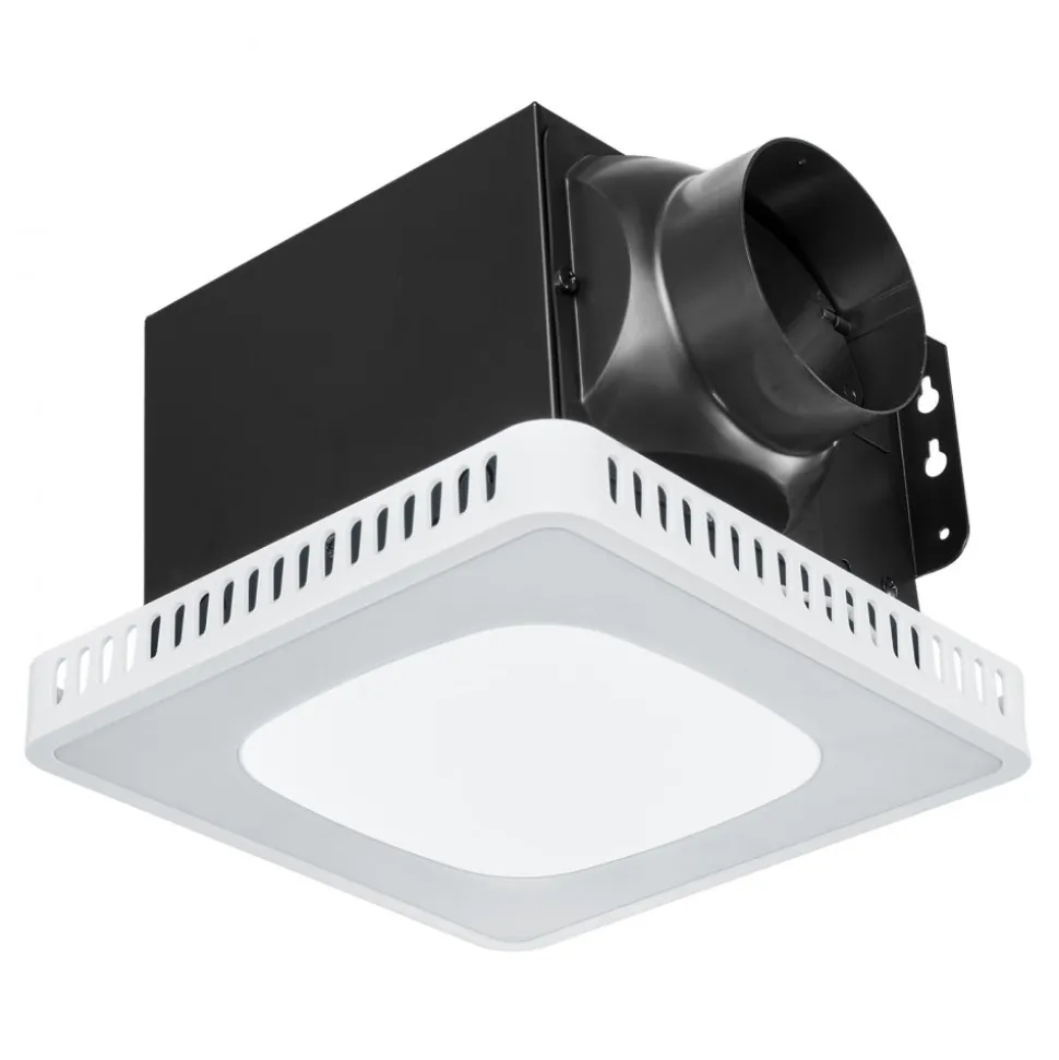 VEVOR Bathroom Exhaust Fan, 110 CFM Bathroom Vent, 1.5 Sones Low-Noise, Premium Motor Ceiling Fan, Standard 4-inch Duct Interface for Laundry Room, Storage Room, Home Ventilation, White