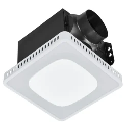 VEVOR Bathroom Exhaust Fan, 110 CFM Bathroom Vent, 1.5 Sones Low-Noise, Premium Motor Ceiling Fan, Standard 4-inch Duct Interface for Laundry Room, Storage Room, Home Ventilation, White