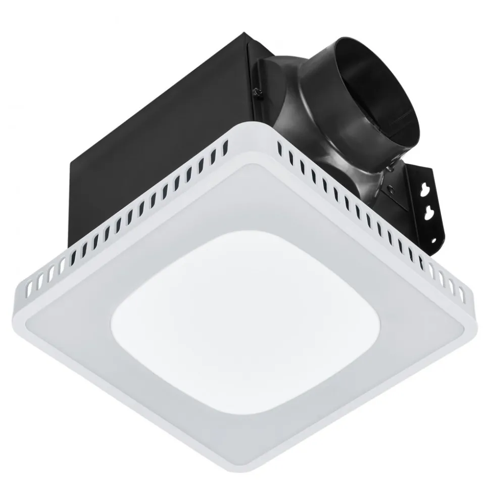 VEVOR Bathroom Exhaust Fan, 110 CFM Bathroom Vent, 1.5 Sones Low-Noise, Premium Motor Ceiling Fan, Standard 4-inch Duct Interface for Laundry Room, Storage Room, Home Ventilation, White