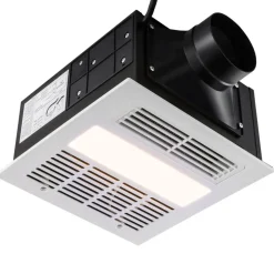 VEVOR Bathroom Exhaust Fan, 1500W Heating, 110 CFM High-Efficiency Ventilation, 1.5sones Low Noise Operation, Energy-Saving Bathroom Ceiling Fan, For Various Ceilings