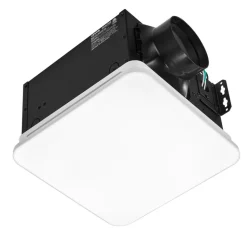 VEVOR Bathroom Exhaust Fan with LED Light, 110 CFM 4000K Bathroom Vent, 1.5 Sones Low-Noise, Premium Motor Ceiling Fan for Laundry Room, Storage Room, Home Ventilation, White