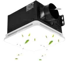 VEVOR Bathroom Exhaust Fan with LED Light, 110 CFM 4000K Bathroom Vent, 1.5 Sones Low-Noise, Premium Motor Ceiling Fan for Laundry Room, Storage Room, Home Ventilation, White