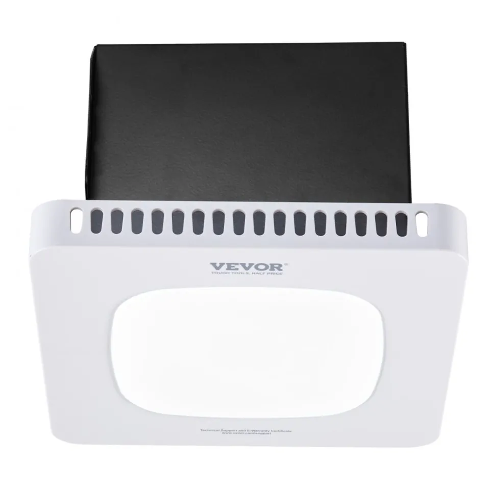VEVOR Bathroom Exhaust Fan with LED Light, 130 CFM Bathroom Vent Three Gear Color Temp, 1.5 Sones Low-Noise, Premium AC Motor Ceiling Fan for Laundry Room, Storage Room, Home Ventilation, White