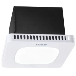 VEVOR Bathroom Exhaust Fan with LED Light, 130 CFM Bathroom Vent Three Gear Color Temp, 1.5 Sones Low-Noise, Premium AC Motor Ceiling Fan for Laundry Room, Storage Room, Home Ventilation, White
