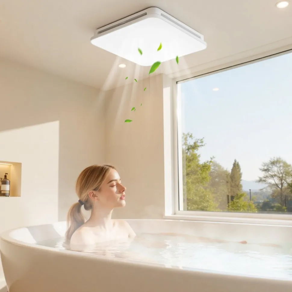VEVOR Bathroom Exhaust Fan with LED Light, 80 CFM 4000K Bathroom Vent, 1.5 Sones Low-Noise, Premium Motor Ceiling Fan for Laundry Room, Storage Room, Home Ventilation, White