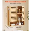 VEVOR Bathroom Wall Cabinet, 2 Doors and Adjustable Shelf, Over the Toilet Storage Medicine Cabinet Wall Mounted, Hanging Organizer with Shelves and Open Partition for Laundry Room Kitchen Restroom