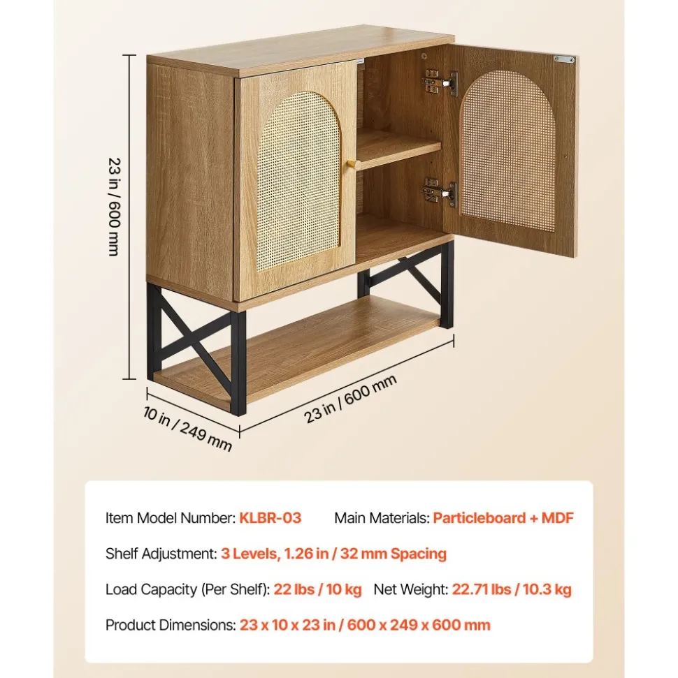 VEVOR Bathroom Wall Cabinet, with 2 Doors and Adjustable Shelf, Over the Toilet Storage Medicine Cabinet Wall Mounted, Hanging Organizer with Shelves & Open Partition for Laundry Room Kitchen Restroom
