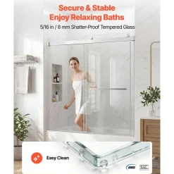 VEVOR Bathtub Shower Door 60