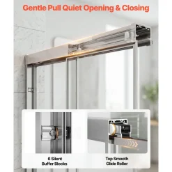 VEVOR Bathtub Shower Door 60