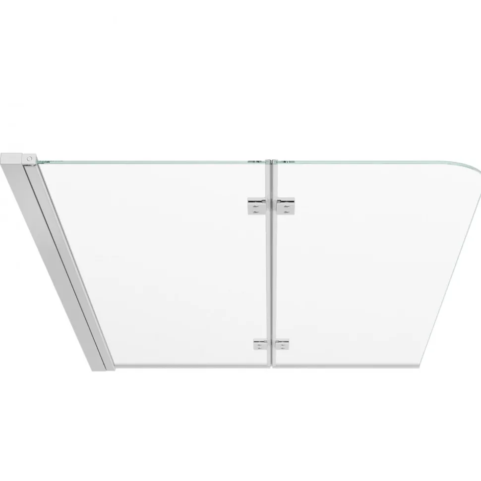 VEVOR Bathtub Shower Door 60" W x 60" H Semi-Frameless Sliding Door Black, 5/16" Thick Clear Tempered Glass, Sliding Tub Shower Door with 2 Stainless Steel Handles, Nano Coating, for Bathroom Tubs