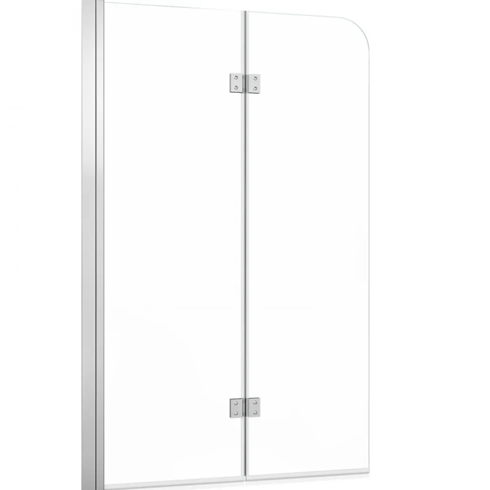 VEVOR Bathtub Shower Door 60" W x 60" H Semi-Frameless Sliding Door Black, 5/16" Thick Clear Tempered Glass, Sliding Tub Shower Door with 2 Stainless Steel Handles, Nano Coating, for Bathroom Tubs