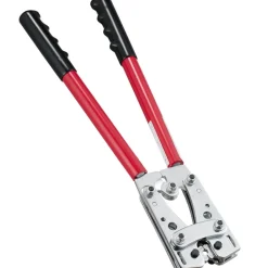 VEVOR Battery Cable Lug Crimping Tool, 10-1/0AWG with Cable Cutter and 48PCS Copper Ring Terminals, 6 Wire Sizes Crimping Die and 100pcs Heat Shrink Tubes, for Heavy Duty Wire Lugs