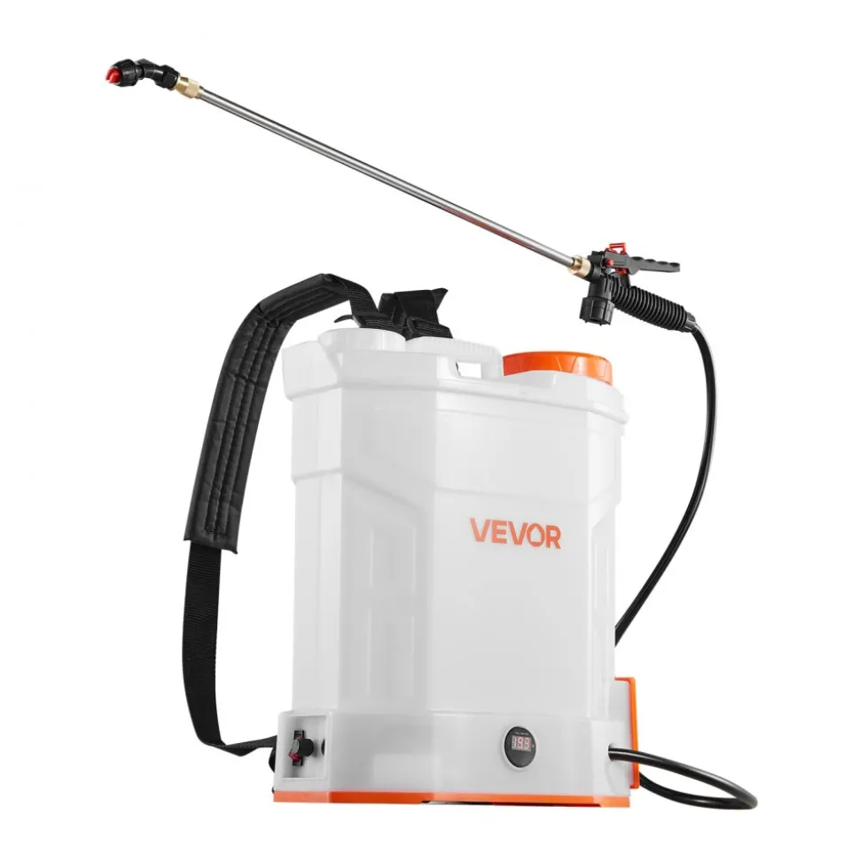 VEVOR Battery Powered Backpack Sprayer, 3.2 Gal Powerful Electric Backpack Sprayer, 2 Retractable Wands & 5 Nozzles, Adjustable 0-90 PSI, 2 Hour Runtime, Portable Weed Sprayers for Yard Garden Lawn