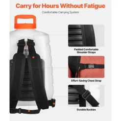 VEVOR Battery Powered Backpack Sprayer, 0-90 PSI Adjustable Pressure, 4 Gallon Tank, Back Pack Sprayer with 8 Nozzles and 2 Wands, 12V 8Ah Battery, Wide Mouth Lid for Weeding, Spraying, Cleaning