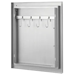 VEVOR BBQ Access Door, 18W x 20H Inch Single Outdoor Kitchen Door, Stainless Steel Flush Mount Door, Wall Vertical Door with Handle and Hook, for BBQ Island, Grilling Station, Outside Cabinet