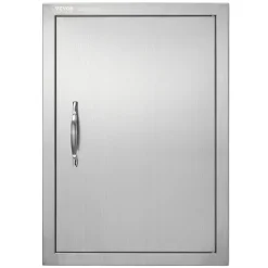 VEVOR BBQ Access Door, 14W x 20H Inch Single Outdoor Kitchen Door, Stainless Steel Flush Mount Door, Wall Vertical Door with Handle, for BBQ Island, Grilling Station, Outside Cabinet