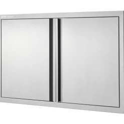 VEVOR BBQ Access Door, 36W x 21H Inch Double Outdoor Kitchen Door, Stainless Steel Flush Mount Door, Wall Vertical Door with Recessed Handles , for BBQ Island, Grilling Station, Outside Cabinet