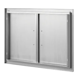 VEVOR BBQ Access Door, 20W x 27H Inch Single Outdoor Kitchen Door, Stainless Steel Flush Mount Door, Wall Vertical Door with Handle, for BBQ Island, Grilling Station, Outside Cabinet