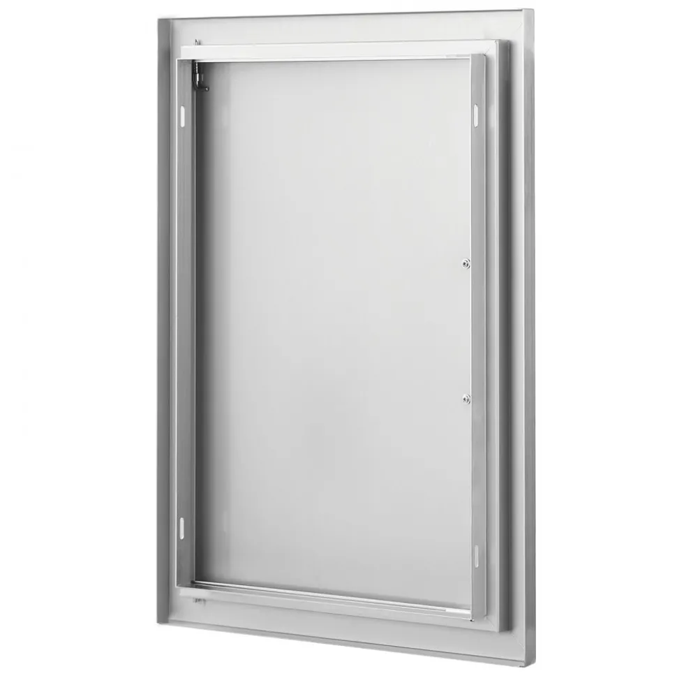 VEVOR BBQ Access Door, 18W x 24H Inch Single Outdoor Kitchen Door, Stainless Steel Flush Mount Door, Wall Vertical Door with Handle, for BBQ Island, Grilling Station, Outside Cabinet