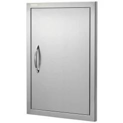 VEVOR BBQ Access Door, 18W x 24H Inch Single Outdoor Kitchen Door, Stainless Steel Flush Mount Door, Wall Vertical Door with Handle, for BBQ Island, Grilling Station, Outside Cabinet
