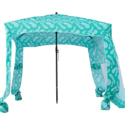 VEVOR Beach Cabana, 6 x 6 ft Beach Canopy with Side Wall, UPF 50+ Protection Easy Setup Cabana Tent with Sand Pockets, Large Portable Shade Sun Shelter, Outdoor Umbrella for Whole Family & Friends