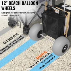 VEVOR Beach Dolly with Big Wheels for Sand, 29.9