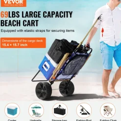 VEVOR Beach Dolly with Big Wheels for Sand, 15.4