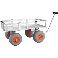 VEVOR Beach Fishing Cart, 350 lbs Load Capacity, Fishing Cart Wagon with Heavy-Duty Aluminum Alloy Frame, 13-Inch All-Terrain PU Balloon Tires, 6 Rod Holders, for Outdoor Activities Camping Picnic